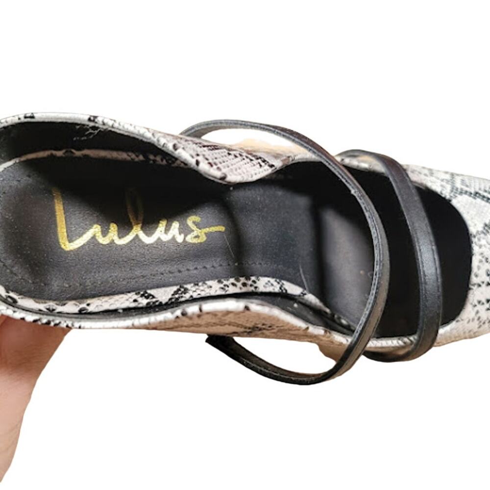 Lulus- Farryn Snakeskin Print- 3 inch heel- size 8 - Picture 6 of 7